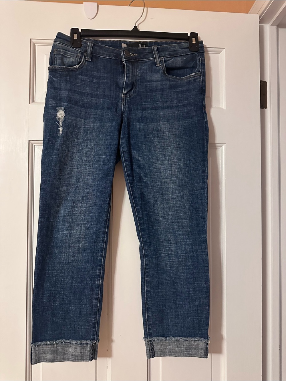 Kut from the Kloth Mid Wash Cropped Ankle Jeans